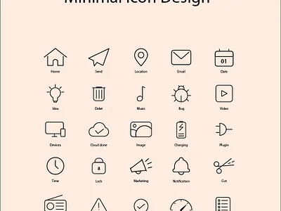 minimal icon design custom icon icon icon artwork icon set iconography minimal icon