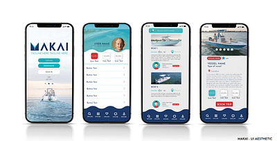 MAKAI app app design branding ui ux uxui wireframes