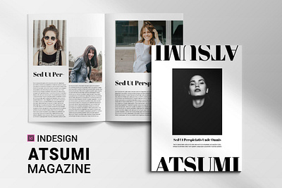 Atsumi | Magazine branding brochure business catalogue clean download elegant free magazine modern portfolio template