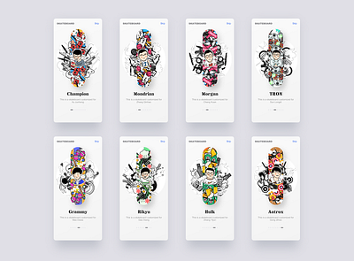 2020 AVATAR DRSIGN II app avatar design illustration mobile ui skateboard ui vector