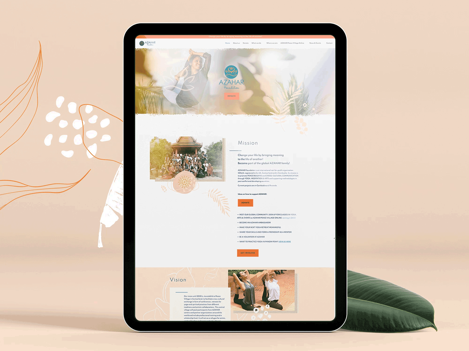 Azahar Foundation - Web Design art direction graphic design ui user interface web design