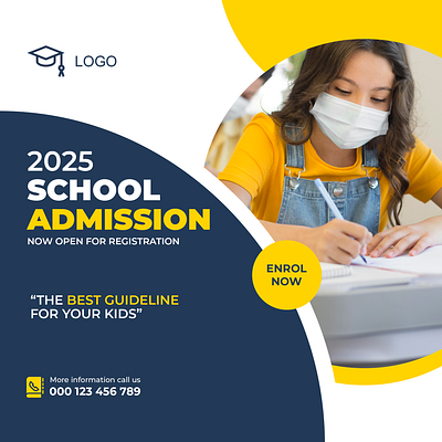 social media post school admmision 2 branding post poster social media post