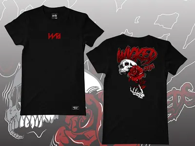 WickedSeeds SkullRose art branding design icon illustration illustrator logo vector