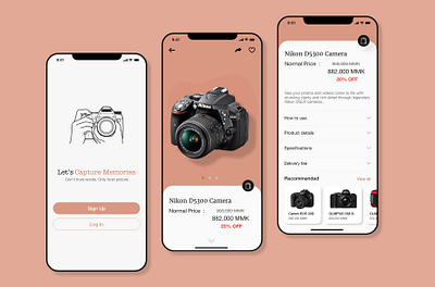 Camera Selling App design ui ux