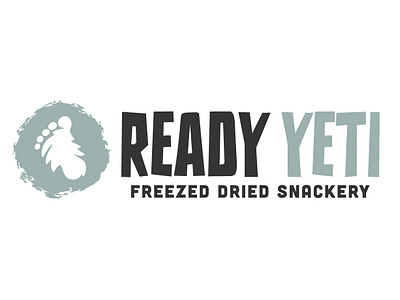 Ready Yeti - Freezed Dried Snackery foot logo footprint footprint logo freeze dried freeze dried foods logo pnw snackery typogrpahy yeti foot logo yeti logo