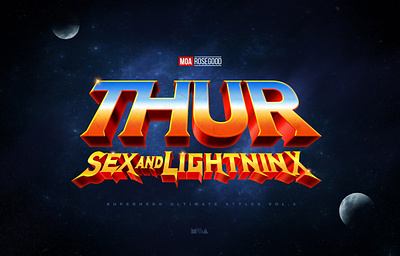 Superhero Ultimate Text Effects vol.3 3d avengers comics effects hero iron ironman logo love marvel mockup photoshop style styles superhero template text thor type