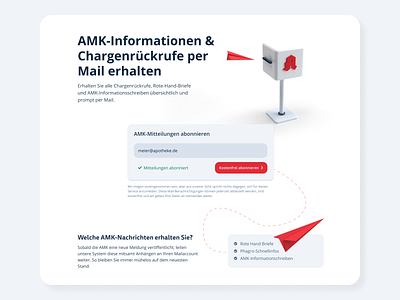 Pharmacy Mail Service 3d apotheke landing page mailbox