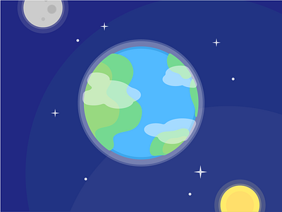 Earth design earth flat illustration space vector