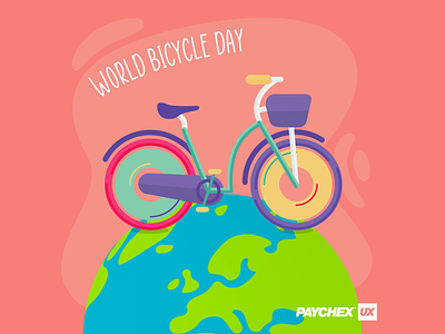 World Bicycle Day after effects animation bicicleta bicycle design flat graphic design graphics holiday icon illustration motion graphics vector world