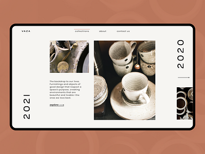 vase-collections ceramic ceramics clay clean collection page collections e commerce ecommerce editorial layout high end homepage luxury brand minimal minimal landing page simple ui ux ui ux web vase webdesign