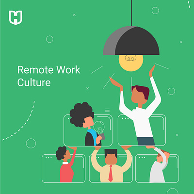 Hirefreehands Remote work culture Illustration