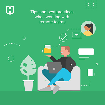 Hirefreehands Remote working illustration