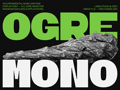 Ogre Mono Grotesk Display Font design font graphic design typography vector