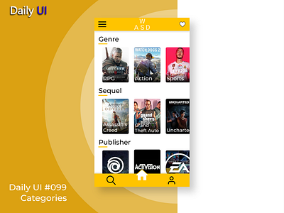 Daily UI #099 | Category 099 app category daily daily 100 challenge daily ui dailyui design ui uidesign ux web