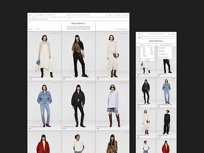 Stella McCartney redesign website clean design minimal modern ui product page redesign simple ui website