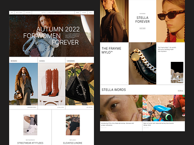 Stella McCartney redesign website clean cloth brand design e commerse minimal minimalism modern ui modern website simple ui