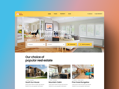 Real Estate-Landing Page-Dream Home branding graphic design ui