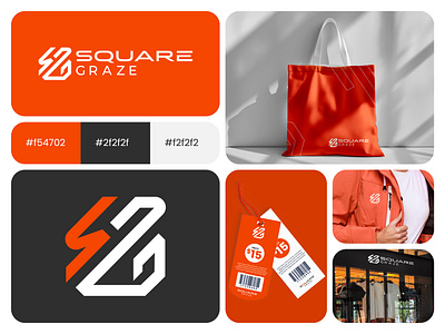 Square Graze Clothing brand logo design and branding brand identity branding business clothing logo clothing logo design fashion logo graphic design logo logo design luxury logo marketing modern visual identity