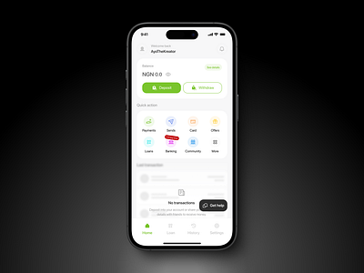 Redesign of the Pay4Me mobile app banking fintech mobile app ui