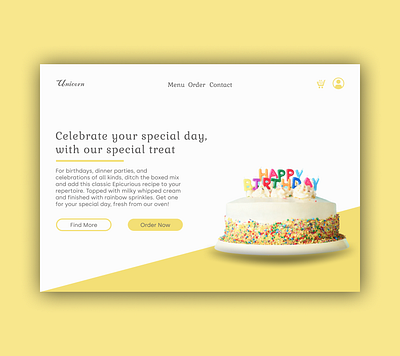 Bakery Landing Page design landing page ui ux web