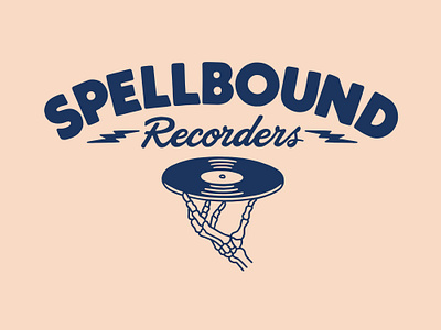 Spellbound Recorders Studio 1950s branding custom lettering logo music nashville recording studio