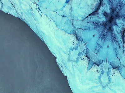 Icy Black Hole - Digital Wilderness adobe premiere blue digital art flight fly graphic design ice icy kaleidoscope landscape natural nature surreal surrealism trippy video visual design wilderness