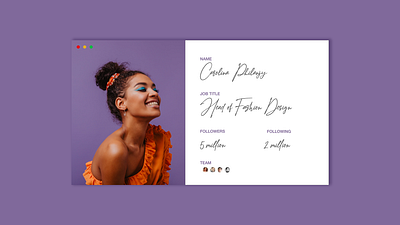 Daily UI Challenge: User Profile Page (Day 06) art daily 100 challenge dailyui dailyuichallenge design type typography ui uidesign ux