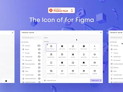 The Icon of - Plugin for Figma community corona design system extension figma design figma plugin iconography icons icons set iconset majo puterka pixel perfect plugin producthunt theiconof theiconof.com ui component