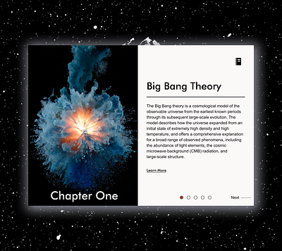 Encyclopedia Web Reader design landing page space ui ux web