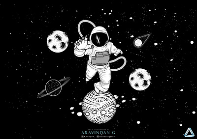 Space Invasion adobe adobe illustrator animation asteroids astronaut astronauta astronauts cosmonaut design illustration planets space spaced spacedchallenge spaceman spaceship