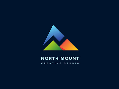 ( N + Mountain - Negative Space Logo ) North mount Logo Design. brand identity branding graphic design hill logo illustration logo design logo designer logo inspiration modern logo mountain logo n logo negative space logo