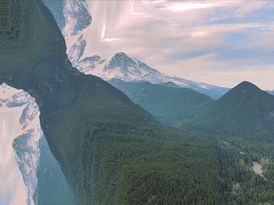 Mt. Rainier Vacuum - Digital Wilderness drone flight flying landscape mountain mt rainier nature pink sunset surreal surrealism trippy video videos visual design washington