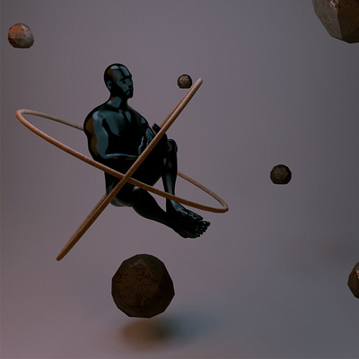 Levitate. 3d 3d art abstract blender cgi fly nillusions