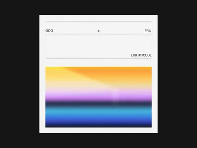 OCOxFRIJ - Lighthouse Single Cover album art album artwork album cover album cover design cd artwork cd cover cd design cd packaging chill chillout lofi single cover single release