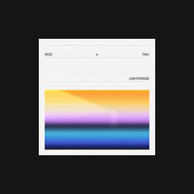 OCOxFRIJ - Lighthouse Single Cover album art album artwork album cover album cover design cd artwork cd cover cd design cd packaging chill chillout lofi single cover single release