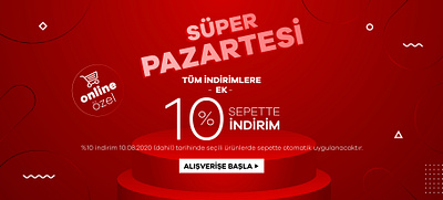 Süper Pazartesi Kampanyası banner campaign design