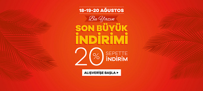 Yazın Son Büyük İndirimi banner banner design