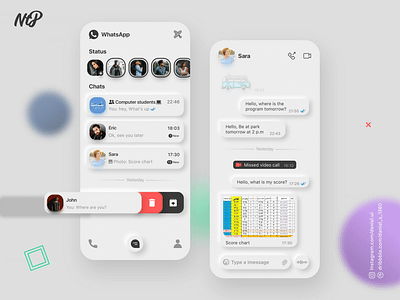 Redesign WhatsApp 🔥💎 mobile uiuxdesign web web design whatsapp