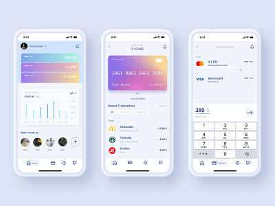 Bank App UI Concept bank bank app bank card banking bussines card finance finance app service ui ux wallet walletapp банк приложение финансы