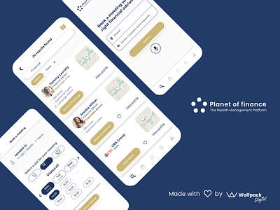 Planet of Finance - Wealth Management Web & Mobile App fintech app fintech branding flat mobile app mobile app design mobile ux uxui wealth management