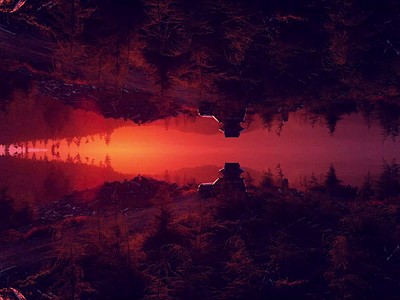 Zeus Zone - Digital Wilderness camping colors drone editing flight fly flying forest landscape mirror nature sun sunset surreal surrealism tent trippy video visual design washington