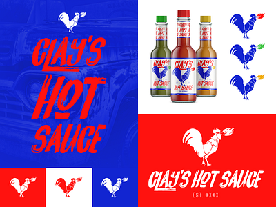 Clay's Brand Board bottles branding demo design ecommerce graphic graphic design hot sauce illustration logo marketing photoshop product