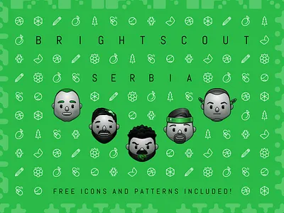 Brightscout Serbia (Hire us) app design brand design brand identity branding brightscout design graphic design icons illustrations logo logo design patterns seamless icon pattern seamless pattern serbia serbia design team ui ux