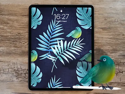 Seamless Pattern Procreate art class bird bird illustration illustration procreate app procreate art procreate brushes procreate class procreate tutorial repeating pattern repeating patterns seamless pattern seamless patterns