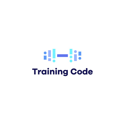 Training Code branding design dumbbell fitness health illustration logo logodesign logotype minimal simple training