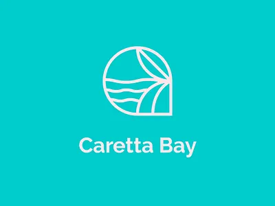 Caretta Bay | Logomark accessories beach beach wear brand brand identity icon illustration lineart logo mark monoline symbol towels vector