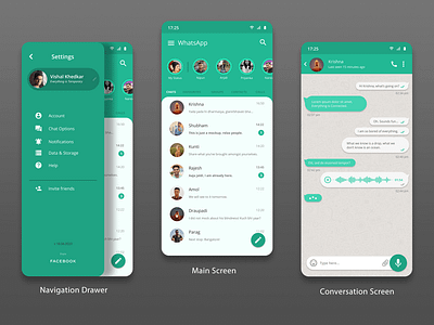 WhatsApp Redesign Concept app design branding concept design green minimal mobile mobile app mockup redesign ui ui design ux whatsapp