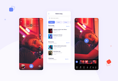 Short video app android app appdesign dailyui design dribbble interaction ios iosdesign landing page design social media design social network tiktok typography ui uidesignpatterns uiuxdesign ux webdeisgn website design