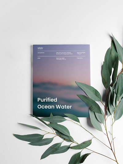 Cover for brochure art baner branding brochure cover creative design event logo minimal ocean poster typography water