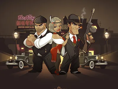Welcome to 1920 game art game design game illustration mafia game
